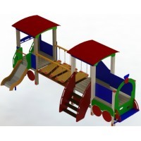 Ігровий комплекс вуличний Паровоз з вагончиком